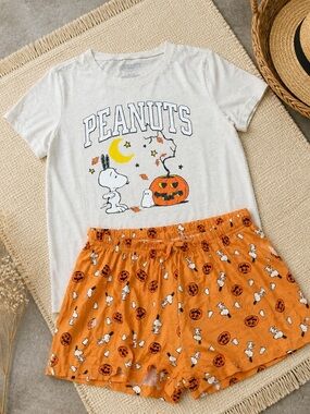 torrid White & Orange Peanuts Snoopy Halloween Pajama Set